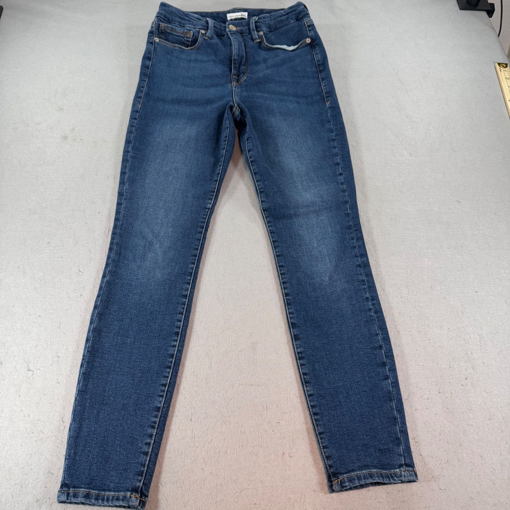 Good American Good Legs Skinny Jeans Womens 29 High Rise Blue‎ Indigo
